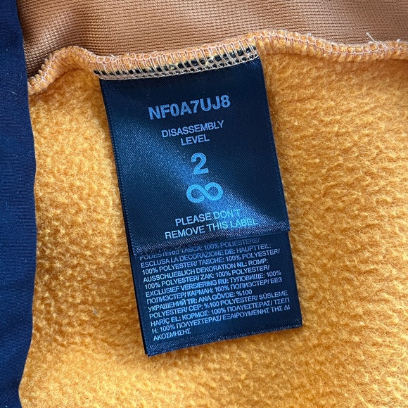 The North Face orange/black half-zip fleece fall outdoor athletic sweater Sz M - Picture 12 of 13